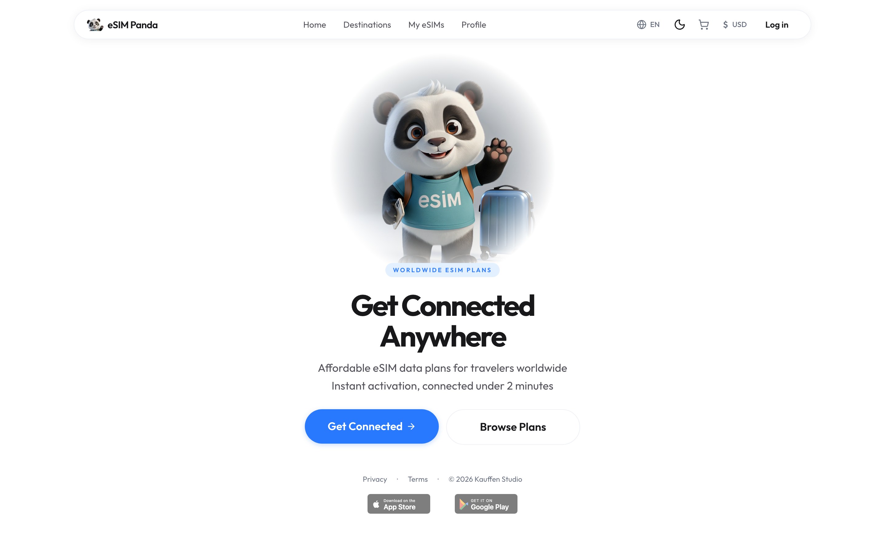 eSIM Panda website